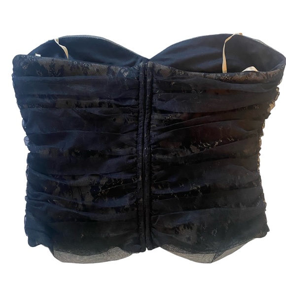 BCBGMAXAZRIA Black Lace Corset size Large - Picture 2 of 5